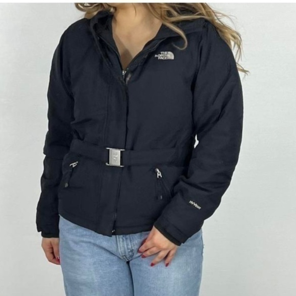 North Face Coat Hyvent Belt Puffer in Black
